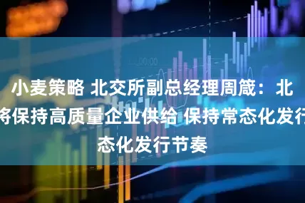 小麦策略 北交所副总经理周箴：北交所将保持高质量企业供给 保持常态化发行节奏
