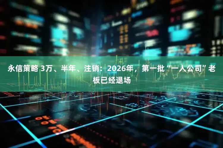永信策略 3万、半年、注销：2026年，第一批“一人公司”老板已经退场